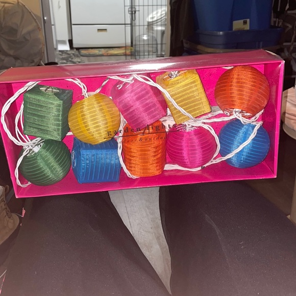 9.3 ft in door outdoor pier1 import colorful string lights